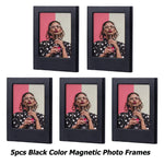 cadres photo magnétiques bleu clair rose noir blanc vert orange gris jaune modernes minimalistes
