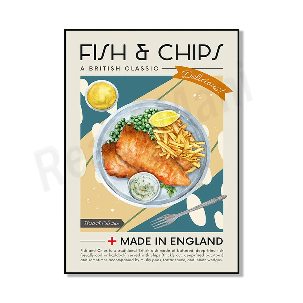 Une délicieuse assiette de poisson pané et de frites, un classique de la cuisine britannique.