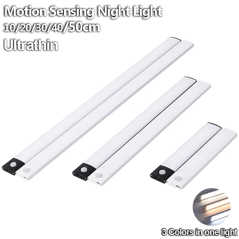lampe nuit détecteur mouvement blanc rectangle moderne minimaliste rechargeable couleurs clips indicator