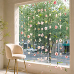 guirlande fleurs artificielles roses feuilles vertes decoration maison mariage anniversaire baby shower