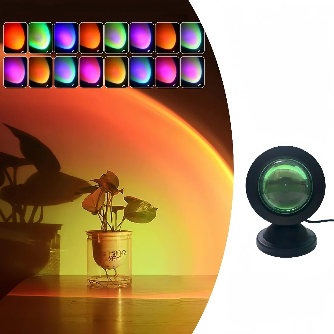 projecteur led noir moderne aimant télécommande lumière ambiance festive usb