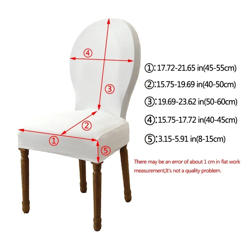 Housse chaise velours gris classique protection mariage banquet maison