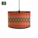 abat jour moderne fleur feuille tissu bambou ethnique floral opacité