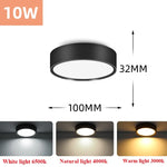 Lampe led downlight 3w 5w 10w 15w 25w blanc noir moderne minimaliste montage