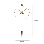 horloge murale moderne or métal aiguilles quartz géométrique minimaliste visage unique ensemble multi pièces