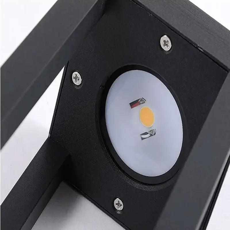 lampe extérieure led moderne noir gris rayures verticales ip65 12x12cm 60cm 40cm