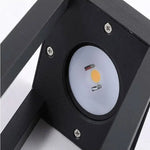 lampe extérieure led moderne noir gris rayures verticales ip65 12x12cm 60cm 40cm