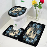 tapis toilette gothique crânes roses squelette fleurs salle bain moderne respectueux environnement halloween festive
