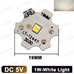 diodes led blanc rouge vert bleu moderne 19mm 1w 5v 300ma 120lm