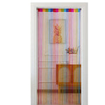 rideau porte fil tressé rouge rose orange jaune vert bleu violet bohème transparent