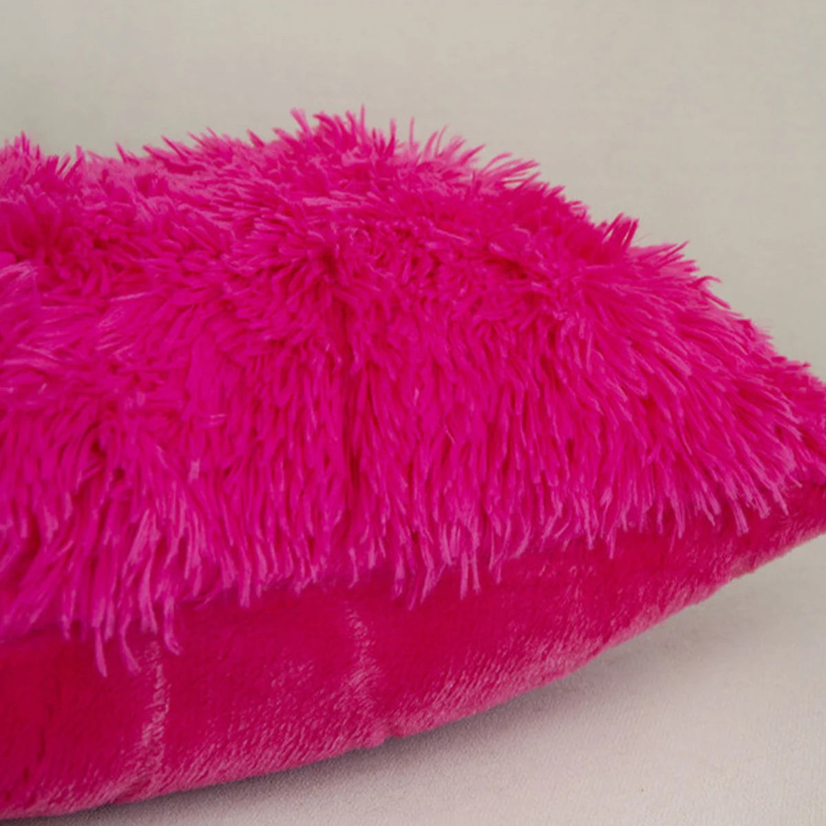 housses coussin décoratives peluche polyester moderne fermeture glissière bleu noir rose violet orange blanc