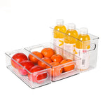 boîtes rangement transparentes moderne poignées crèmes gels lotions fridge organizer