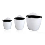 pots plantes modernes blancs noirs grille drainage mur hydroponique