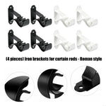 supports rideau fer noir blanc modernes tringle 22 28mm