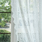 rideau blanc brodé floral transparent classique décoratives 100 polyester salon chambre