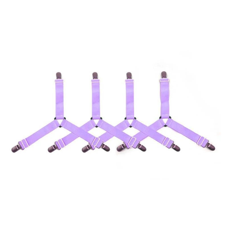 boucles fixation draps clips métalliques noir violet blanc bleu clair moderne