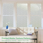 film fenêtre décoratif moderne motif géométrique blanc adhésif isolation thermique uv protection thermique