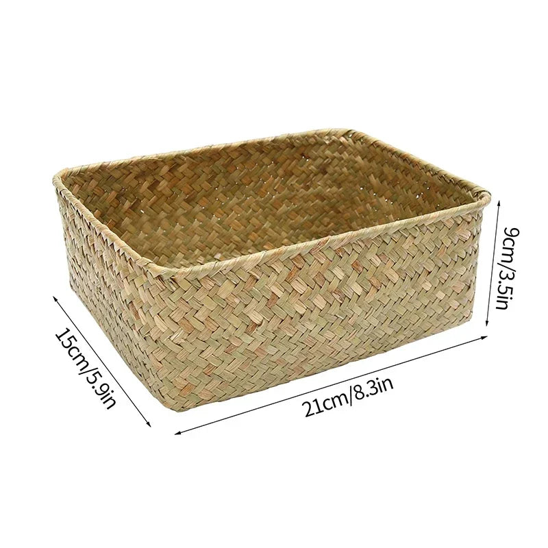 paniers rangement vannerie naturelle tissage traditionnel stockage organisation kitchenettes