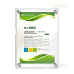 cadre publicitaire transparent moderne clips acrylique a4 fixations illustrations textes