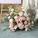 bouquet artificiel rose feuilles vertes mariage anniversaire baby shower extérieur classique fleurs variées