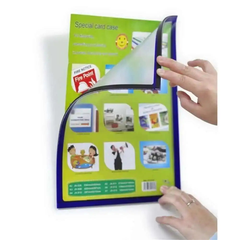 protège document feuille A4 transparent cadre couleur moderne utilitaire rouge bleu jaune vert