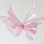 décoration intérieure moderne papillon transparent effet pailleté rose blanc rouge bleuclair
