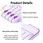 support savon transparent violet rose vert bleu moderne anti dérapant suction bain salle