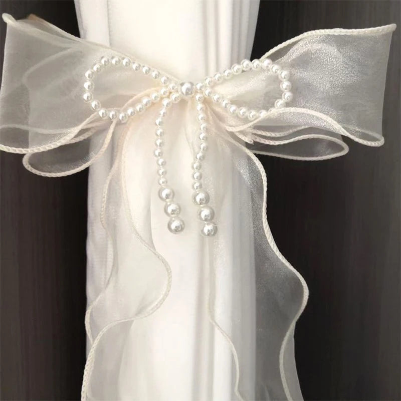 ruban fenêtre blanc organza décoratif adhésif translucide rideau maison salon moderne