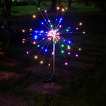 décoration solaire multicolore feu d'artifice modes éclairage moderne extérieure festive mariage noël
