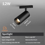 spot led noir mat rail magnétique télécommande application mobile moderne intérieur