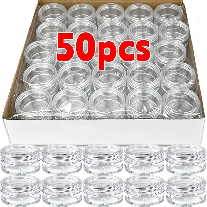 boîtes rangement transparentes plastique réutilisables modernes cosmétiques maquillage nail art