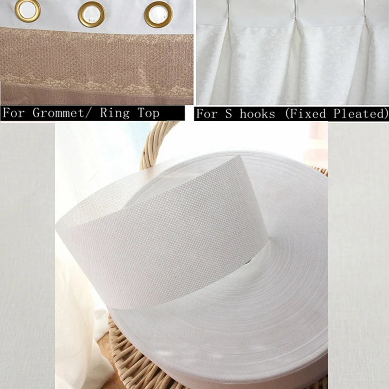 ruban plissé tirer 10m blanc accessoire rideau polonais classique decoration interieur chambre noel maison