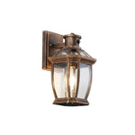 lampe murale extérieure hydrofuge bronze noir verre transparent classique fixations lumière led
