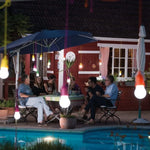 lumière led portable multicolore blanc vert bleu rose cordon suspension moderne festive jardin camping