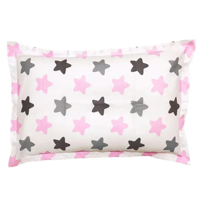 taies d'oreiller bébé 100% coton dessin animé étoiles feuilles moderne gris blanc jaune rose
