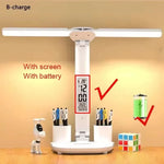 lampe rechargeable moderne horloge ventilateur blanc porte stylos