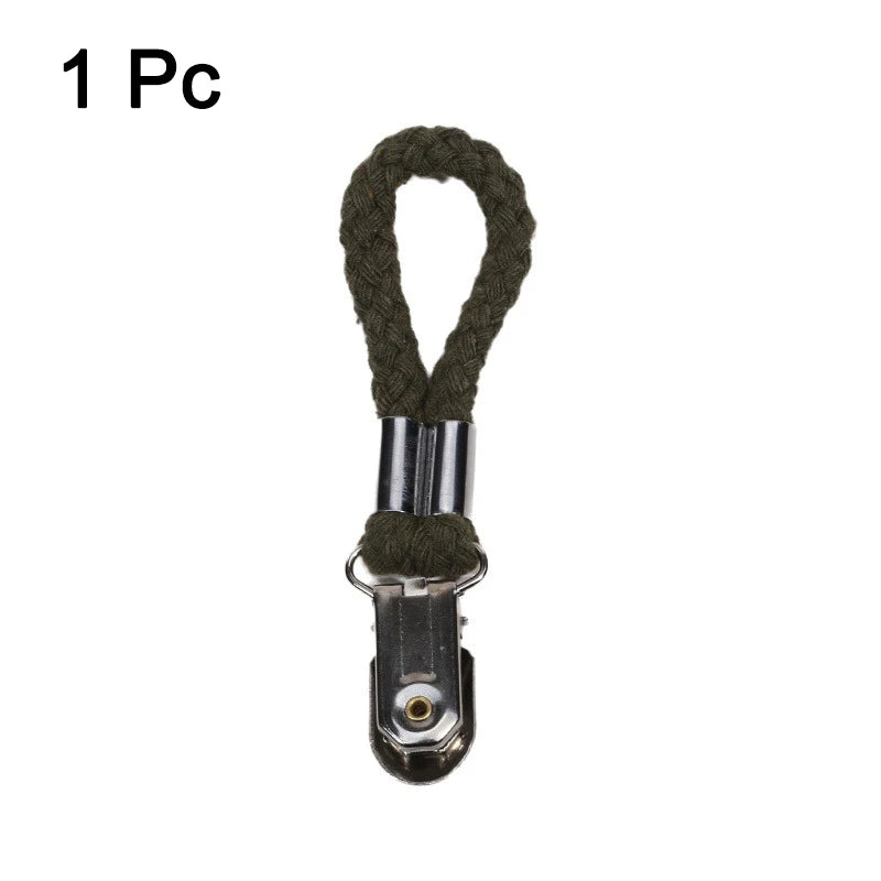 clips serviettes corde tressée acier inoxydable moderne beige blanc noir rouge vert olive