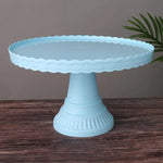 présentoir gâteaux plastique blanc rose bleu bordures ondulées moderne festif anniversaire mariageDecorationTableFestive