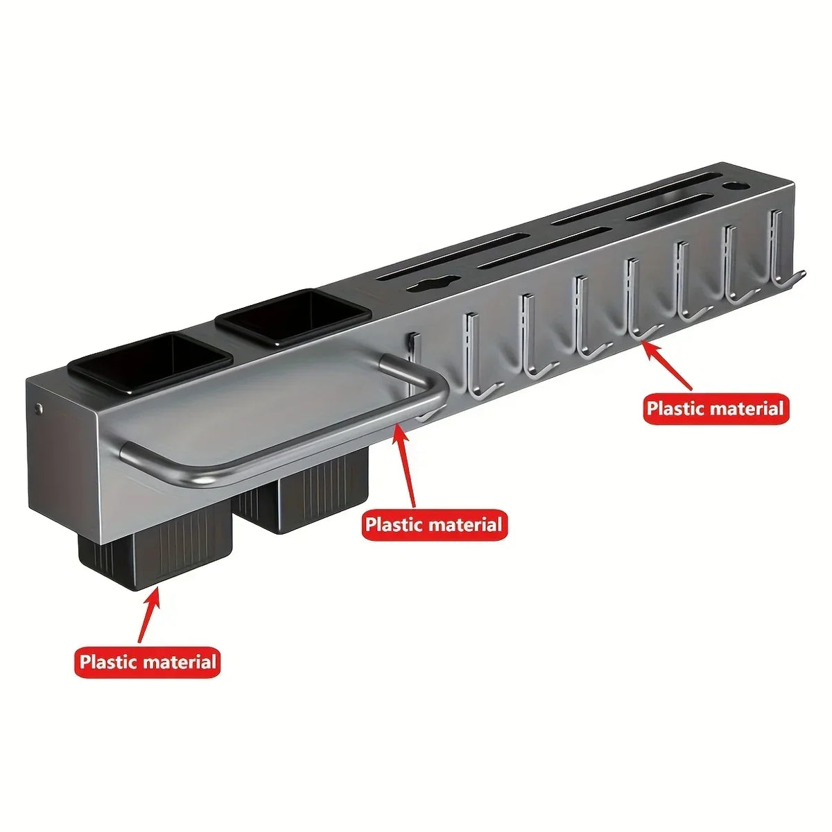 porte outils cuisine gris moderne porte couteaux fourchettes spatules pinces soufflets serviettes bpa free