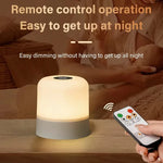 lampe chevet tactile rechargeable trois couleurs écran blanc gris moderne minimaliste
