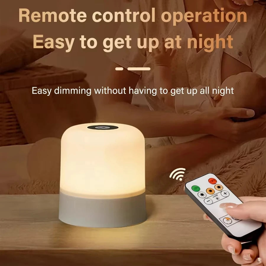 lampe chevet tactile rechargeable trois couleurs écran blanc gris moderne minimaliste