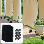 accessoires rideau extérieur anneau plastique noir sac tissu clip pince serrage patio
