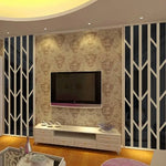 panneau decoratif acrylique geometrique moderne blanc noir decoration mur salon chambre