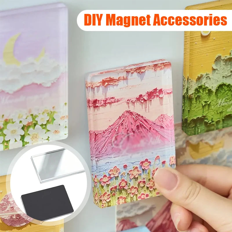 magnets transparents personnalisables paysages animaux moderne diy 3cm 5cm adhésif photos décoration artisanat