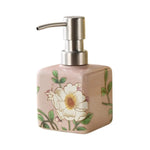 distributeur savon liquide fleurs papillon bleu jaune rose étanche rechargeable classique floral maison