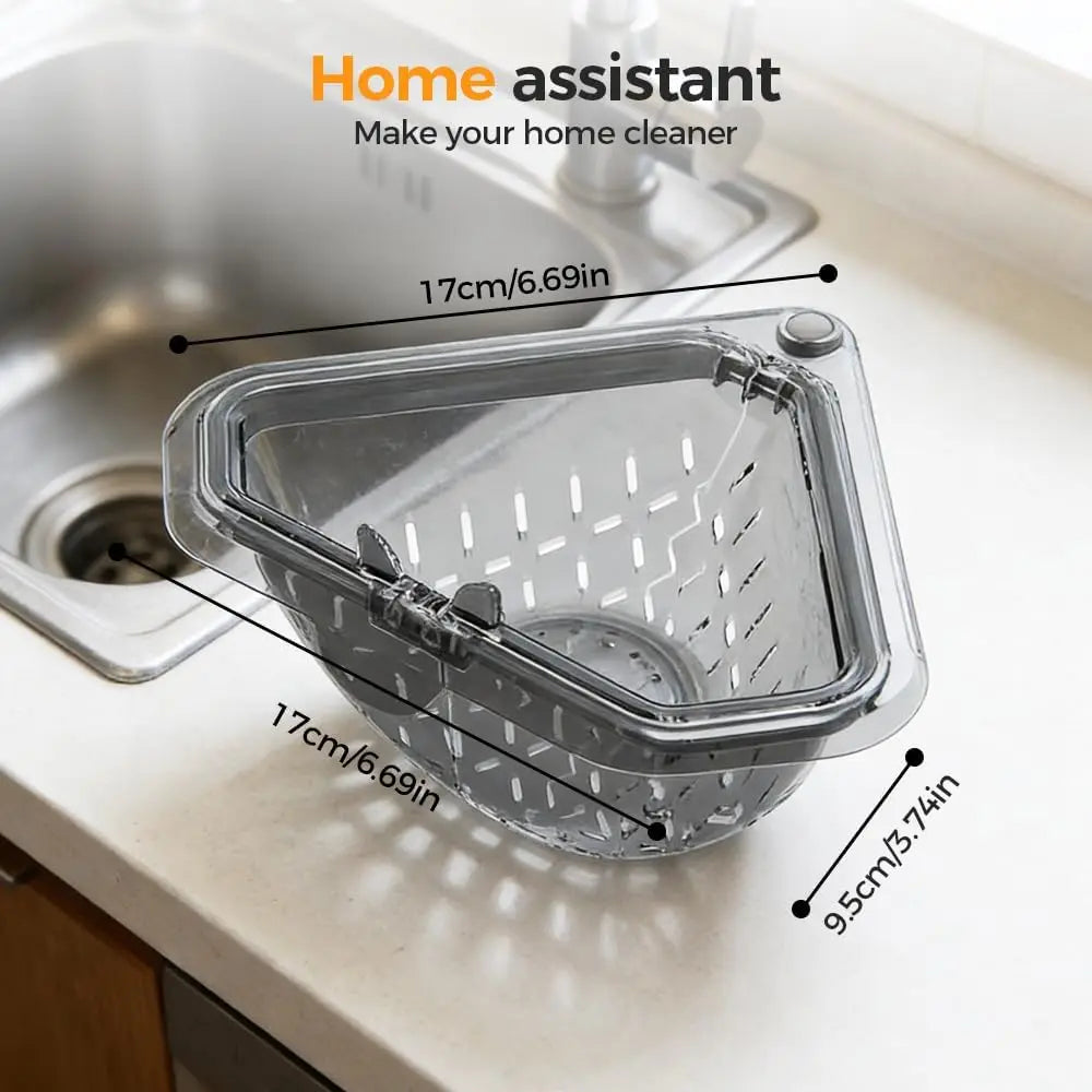 panier cuisine transparent perforé moderne aimants 17cm 9.5cm égouttoir angle suspendu