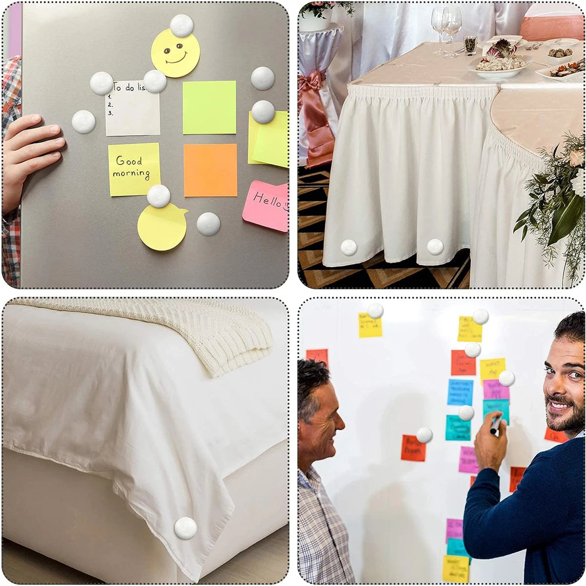 poids rideau douche aimants adhésifs pièces blanc modernes fixations métal minimalistes
