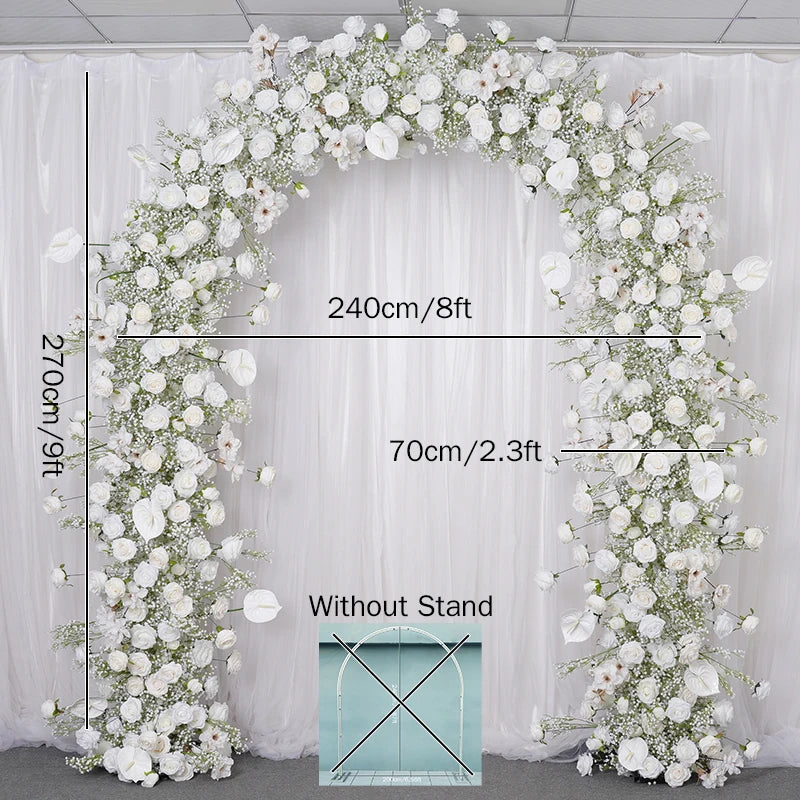 décoration florale romantique arc floral composition pot allée fleurie événement mariage anniversaire