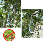 spirale réfléchissante anti oiseau décorative extérieure moderne suspendue jardin argente bleu verte