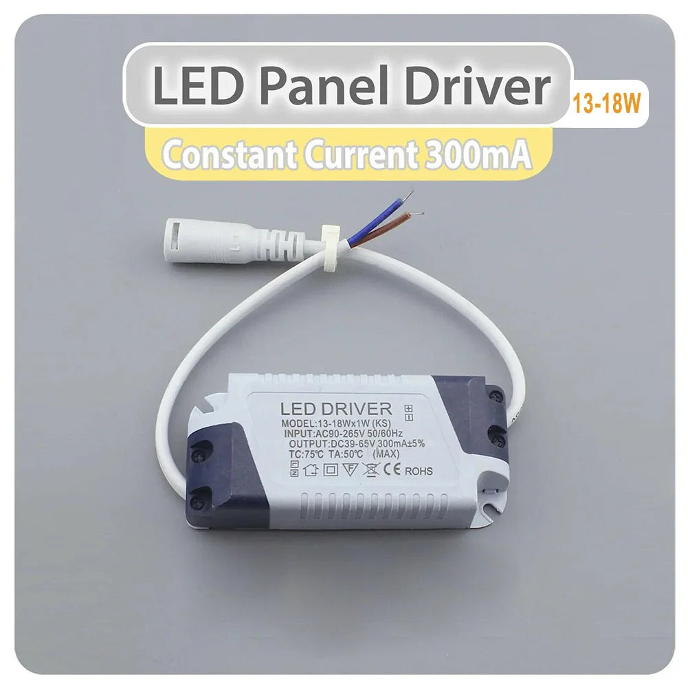 accessoires éclairage led driver 3w 47w 812w 1318w 1824w blanc gris moderne